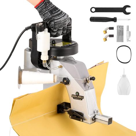Machine à coudre Machine à coudre électrique pour fermer les sacs Machine à coudre portable pour sacs Epaisseur 8mm Convient pour les sacs / sacs tissés / sacs de riz (1/5)
