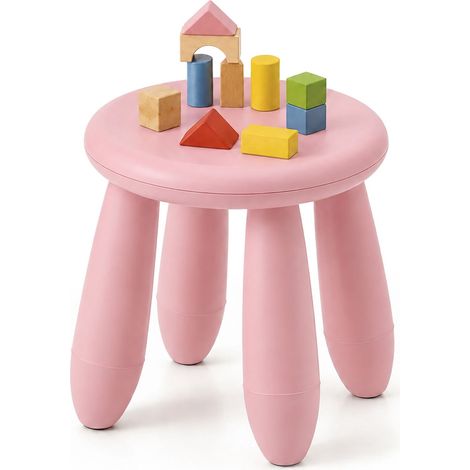 Taburete infantil, plástico rosa – 26 x 28 cm (1/5)