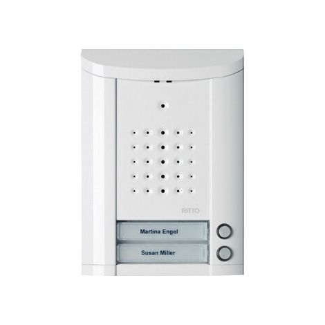 Ritto 1840220 module bouton d'appel argent deux touches