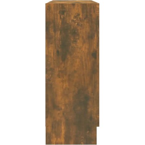vidaXL Vitrine Cabinet Smoked Oak 82.5x30.5x80 cm Engineered Wood