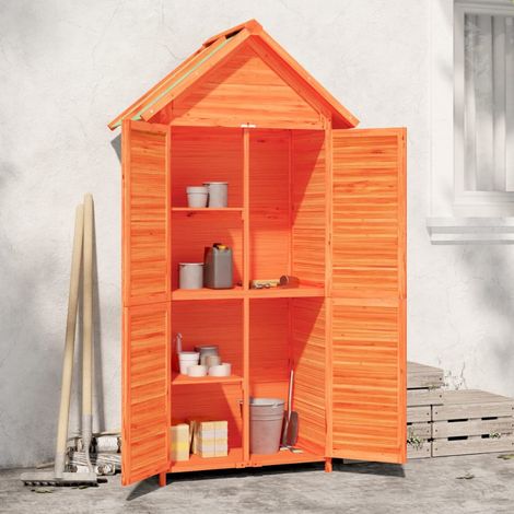 vidaXL Rimessa da Giardino Marrone 89x52,5x175 cm Legno Massello Pino (1/5)