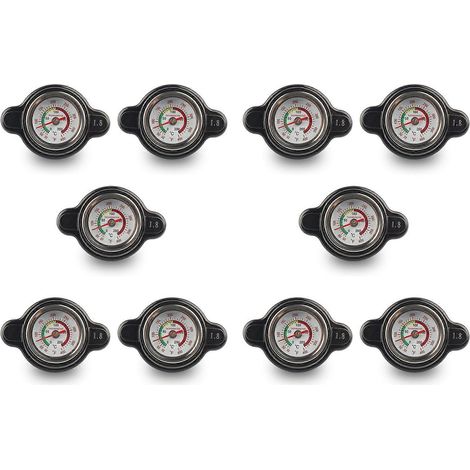 Bouchon de radiateur haute pression 10X avec manomètre, 1,8 bar (25,6 psi) pour Honda, Kawasaki, Suzuki, Yamaha (1/5)