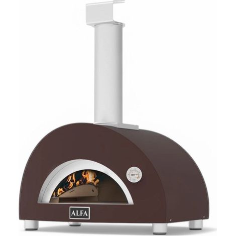 Forno a legna portatile in acciaio da 1 pizza con pirometro 73x55xH105 cm Nano (1/5)