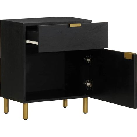 Maison Exclusive - Comodino Nero 50x33x60 cm in Legno Multistrato (1/5)