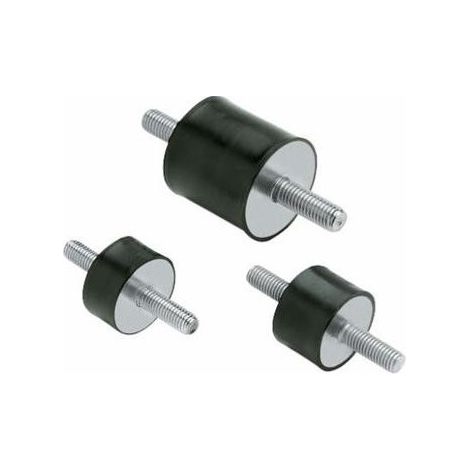 Amortisseur en caoutchouc type A mâle/mâle, Fi 25x20 mm, M8x20 mm, cylindrique 00202 (1/2)