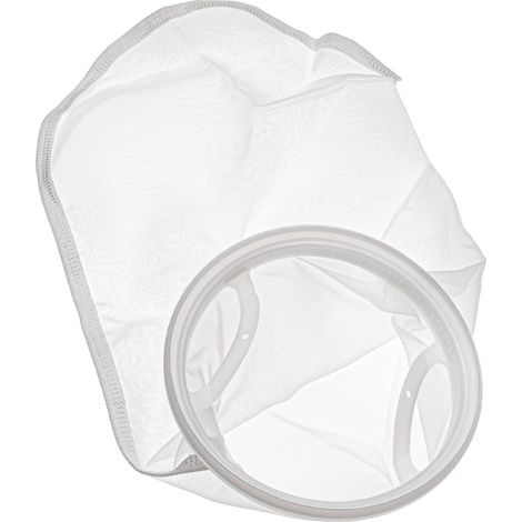 vhbw Universal Filter Sock for Aquariums, Pools, Skimmers - Filter Bag, Polyester, 18 x 45 cm, 150 micrometre, White