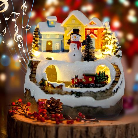Guirlande lumineuse LED en forme de bonhomme de neige, thème de Noël, avec son intégré, idéale pour les fêtes, les mariages, les fenêtres, les arbres et les décorations saisonnières.-AquaForge (1/5)