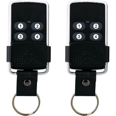 Lot de 2 émetteurs manuels 433,92 MHz de rechange pour ouverture de porte de garage EL11Q, EL12Q, EL13Q, 4 canaux code tournant (1/5)