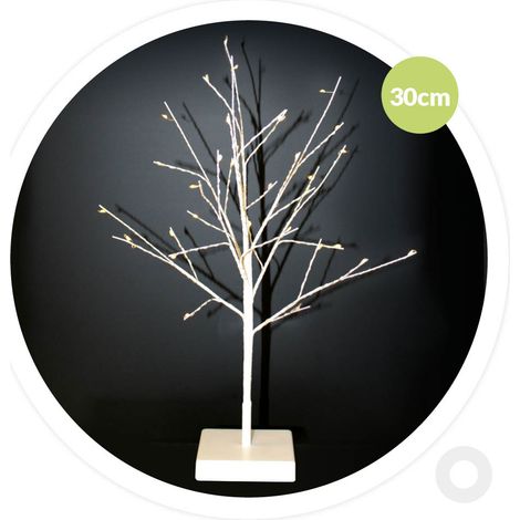 Árbol decorativo LED Cumia 30cm 2xAA Blanco (1/2)