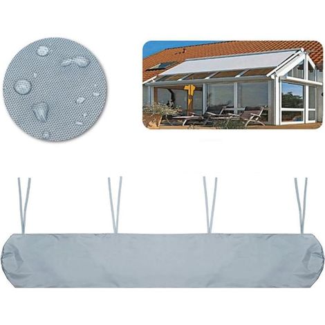(Size:4M,Color:gris)De Protection Pour Auvent Extérieur, Sac De Rangement Auvent De Pluie Sac De Protection Pour Store Banne Extérieur Remplacement De Couverture d'Auvent