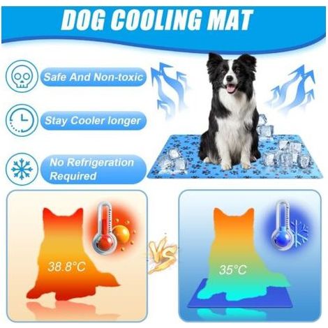 Tapis rafraîchissant pour chiens et chats, tapis rafraîchissant 40×50 cm pour chiens, tapis rafraîchissant pour animaux, imperméable et facile à nettoyer, adapté aux petits chiens de compagnie (1/5)