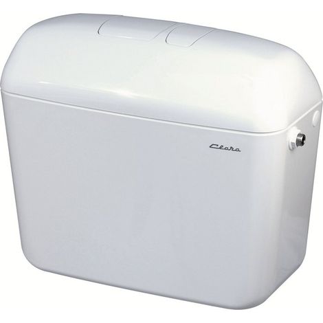 Réservoir de chasse d'eau bas 9L – Double débit 3/6L – Isolation styropor – Entraxe 120/190mm – Mécanisme silencieux Maxilence – Clara
