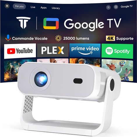 Video Projector with Built-in Apps, Native 1080p and 4K Resolution Compatible, Wi-FI 6 and Bluetooth 5.2, 250 ANSI, Silent Fan (30 DB), for iOS/Android/PS5 (1/5)