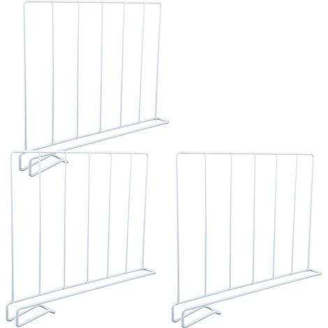 3pcs Séparateurs Placards Armoires, Separateurs d'armoire en Métal, pour la Cuisine la Bibliothèques la Maison (1/3)