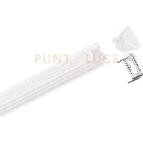GSTP22- PROFILO IN ALLUMINIO SEZIONABILE ANGOLARE PARETE/SOFFITTO PIU DIFFUSORE  COLORE BIANCO MT2