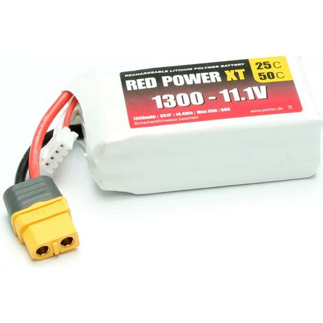 Red Power Modellbau-Akkupack (LiPo) 11.1 V 1300 mAh   Softcase XT60