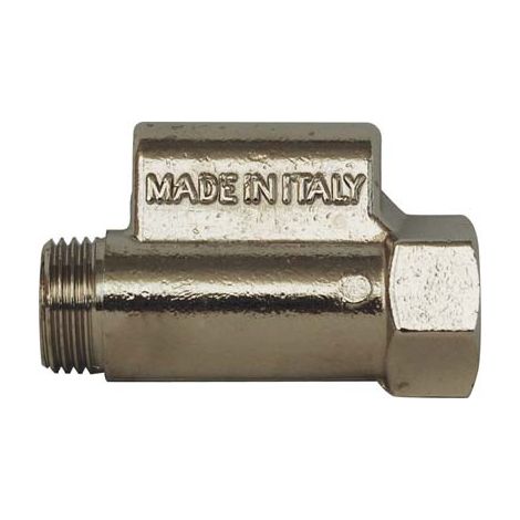 VALVOLA SICUREZZA BREVETTATA X SCALDACQUA - OTTONE NICHELATO 1/2MF- 2 pezzi