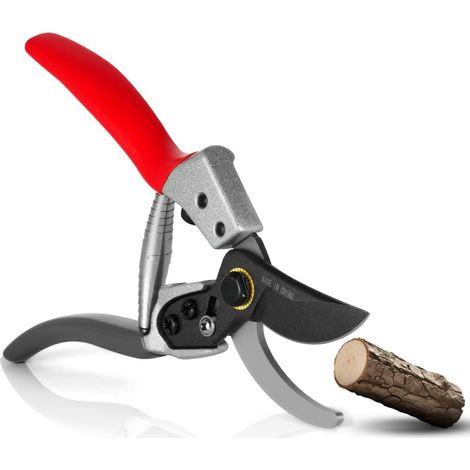 8.6" Secateur de Jardin Bypass, Ergonomique, Lame SK5, O25mm Max Cisaille Jardin avec Lame Acier Inox, Ciseaux Jardinage Plante Fleurs Rosier Rotin avec Poignée de Verrouillage (1/5)