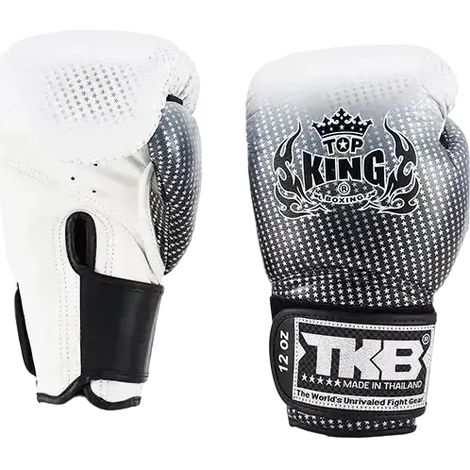 Gants de boxe thaï Top King Super Star Muay Thaï 12 oz argent