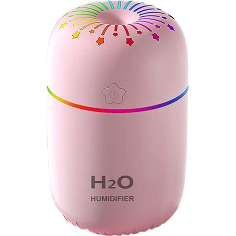 Humidificateur Personnel Mini - Brumisateur À Froid USB 300 Ml - Pour Chambre Bébé Bureau Voiture - Mode Continu/Intermittent - Voyant Nocturne Coloré (1/5)