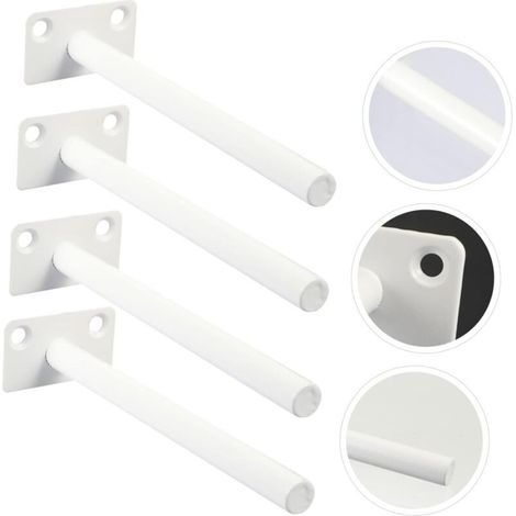 4-Piece Set of Floating Brackets for Blind Shelves, Invisible Wall Mounts for Bookshelves and Partitions (1/5)