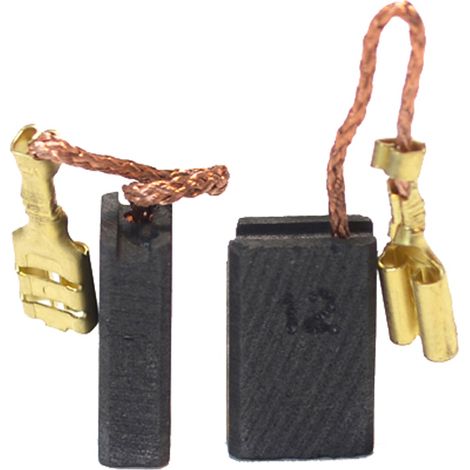 Juego de 2 carbones adaptables para AEG-Atlas Copco, Milwaukee, Spit. Dimensiones: 5 x 10 x 16 mm.
