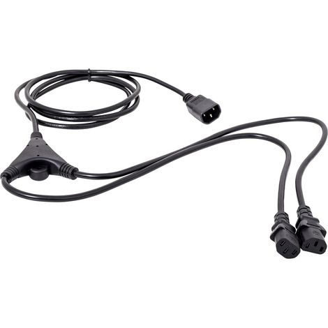 HAWA 1008272 Kaltgeräte Y-Kabel Schwarz 2.35 m