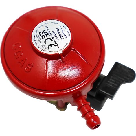 Dapetz ® Patio Gas Regulator 27Mm Clip on Propane Gas Regulator 37mbar,1.5kgh Fits Calor Gas and Flogas, BBQ Regulator (1/5)