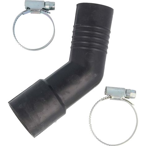 tecuro Überlauf-Verbindungsstück Ø 25 auf Ø 30 mm, ca. 40° gewinkelt (1/3)