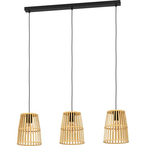 Suspension luminaire Eyam, lustre suspendu bohème à 3 lampes, lampe de (1/2)