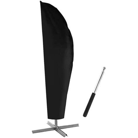 Protective Cover for Parasol, Waterproof Cover for Offset Parasol Anti-Dust/Anti-UV with Telescopic Rod (1/4)