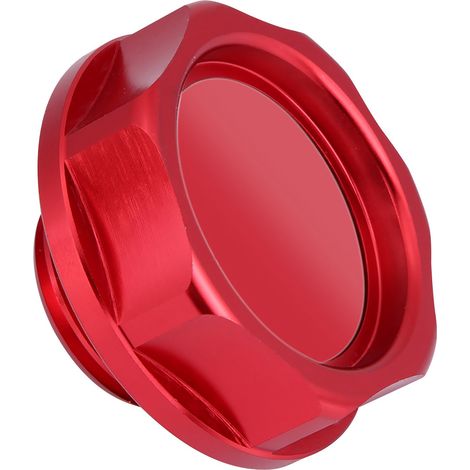 Öltankdeckel aus roter Aluminiumlegierung, Motoreinfülldeckel, Autotankdeckel, Autozubehörteil. (1/5)