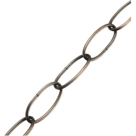 Chaîne robuste 2 pièces de 1 mètre, en bronze rouge, pour suspension vintage et lustre, fixation solide et durable (1/4)