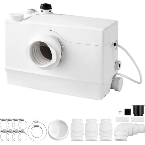 Mophorn Broyeur WC 800 W 200 L/min avec Pompe de Relevage pour Eaux Usées, Compatible avec Évier et Buanderie, Système de Contrôle Intelligent PCB, Évacuation Simultanée, 4 Entrées, Portée de 10 m (1/5)