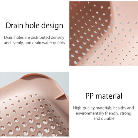 Égouttoir rétractable pour évier, passoire extensible en plastique pour fruits et légumes, coloris gris. (1/5)