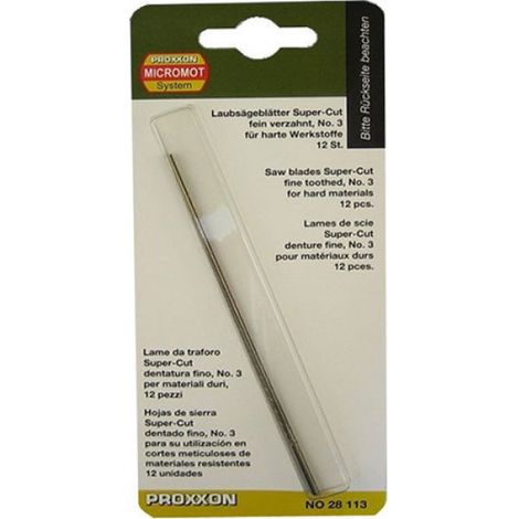 Lames de scie Proxxon Micromot 28113 à chantourner Super-Cut à denture fine X34031
