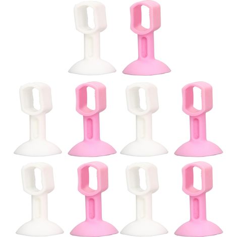 10 Pièces Support Porte Lave-linge Rose et Blanc en Caoutchouc, Empêche l'Humidité et les Mauvaises Odeurs, Support pour Séchage Optimal (1/5)