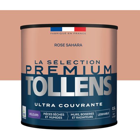 Tollens - Peinture intérieure couleurs - La Sélection Premium Velours - Ultra Couvrante - Rose Sahara 0,5 L - 6m²