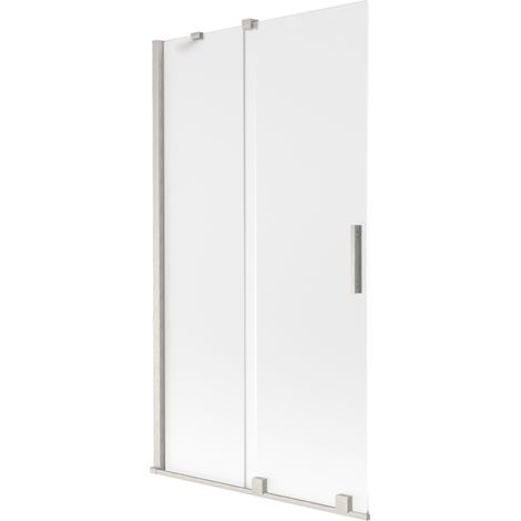 Paroi de baignoire coulissante à 2 volets Mexen Velar 100 x 150 cm, givre, nickel brossé - 896-100-000-31-97 (1/2)