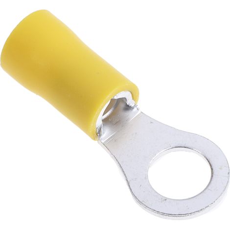 Cosses à œillet RS PRO, Isolé, Jaune, 6mm², M6, 11mm
