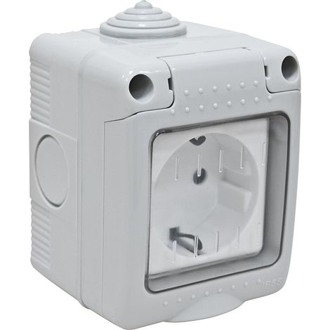 PRESA A PARETE STAGNA SCHUKO CON TT - 16 A