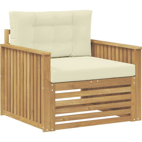 vidaXL Sofá de exterior Poliéster Blanco (1/2)