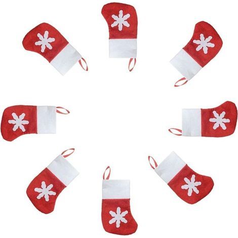 Aiperq Christmas Table Decoration Socks, Kitchen Cutlery Set Silverware Cutlery Holder Pocket 12pcs (1/4)
