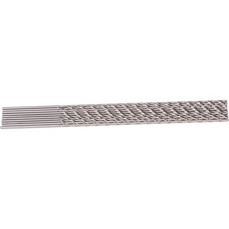 10 extra lange Spiralbohrer mit verlängertem HSS-Rundschaft, 2,5 x 200 mm (1/5)