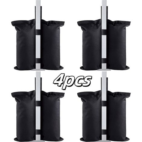 Lot de 4 sacs de contrepoids pour gazebo, sacs de contrepoids pour pieds d'auvent/tente, sacs de contrepoids pour parasol (1/5)