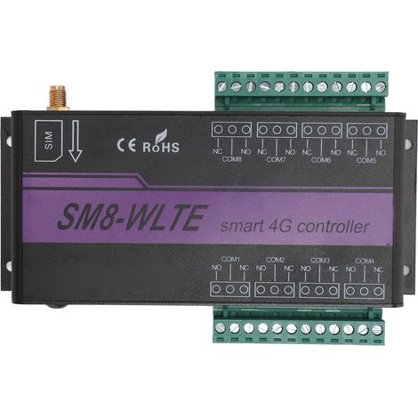 Ouvre-porte GSM 8 canaux 4G, contrôleur d'accès pour téléphone portable, interrupteur de télécommande, alarme de panne de courant SMS (1/5)