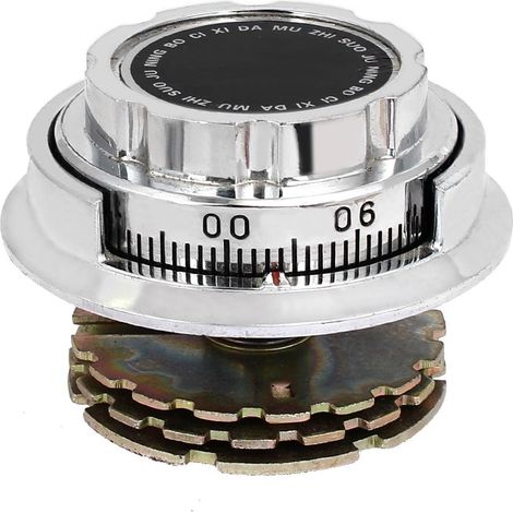 Serrure à cadran en métal pour coffre-fort fermeture éclair, 92mm x 72mm