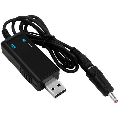 Convertisseur USB Boost Cable Convertisseur éLéVateur USB 5V à 9V 12V 3.5X1.35Mm Connecteur pour Convertisseur de Puissance, 1 Support 1