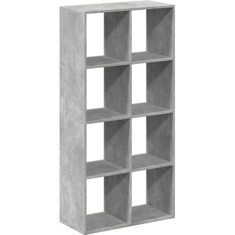 Maison Exclusive - Raumteiler-Bücherregal Betongrau 69,5x29x137,5