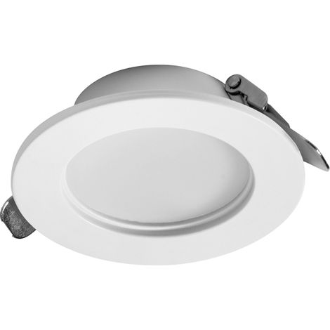 Spot encastrable LED Essential IP44 Dim 97mm 4,5W métal, lot de 3 downlights salle de bain 240lm, blanc chaud 3000K (1/4)